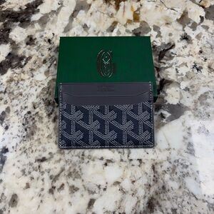 Grey & black goyard inspired wallet